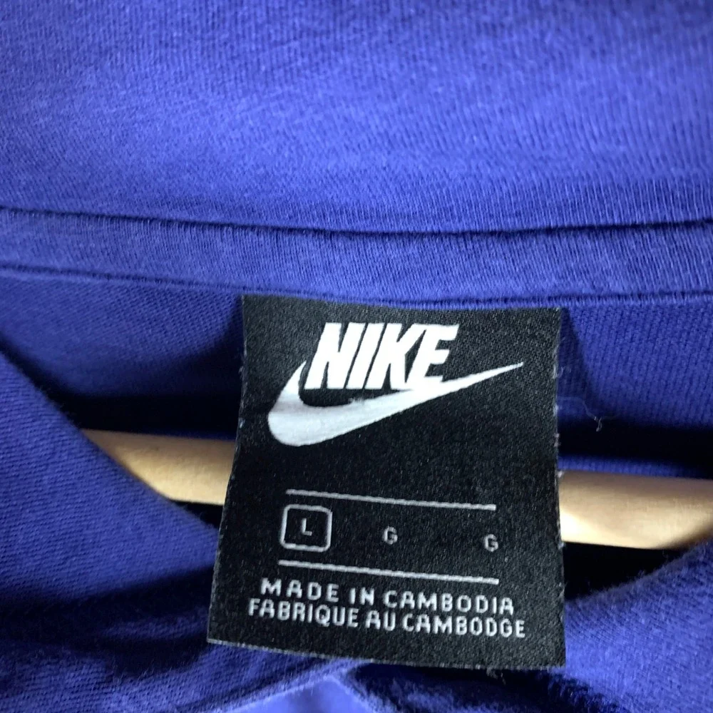 Nike Paris Saint-Germain Hoodie Mens Large Blue Orange PSG‎ Soccer T-Shirt